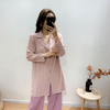 Pleated White Long Coat 2021 Summer New Commuter Loose Large Cardigan Slim Suit Windbreaker