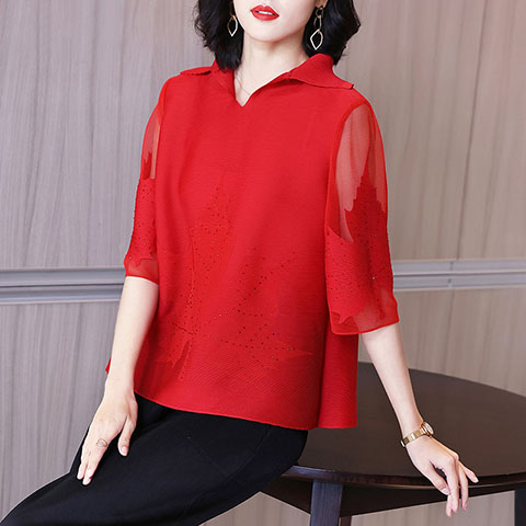 Pleated Spring Clothing 2021 New Women's Fashion Temperament Versatile Stripe Large Fat Mm Loose Top T-shir