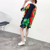 Women Fashion Print Loose Large Pleated Dress New Dress In Spring 2020