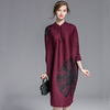 Autumn Women Pleated Fashion New Lady Loose Big Size Tidal One Piece Lady Dress