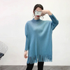 Women Pleated Fringe Tops Spring 2020 New Loose Pleated Pleated Bottoming T-shirt