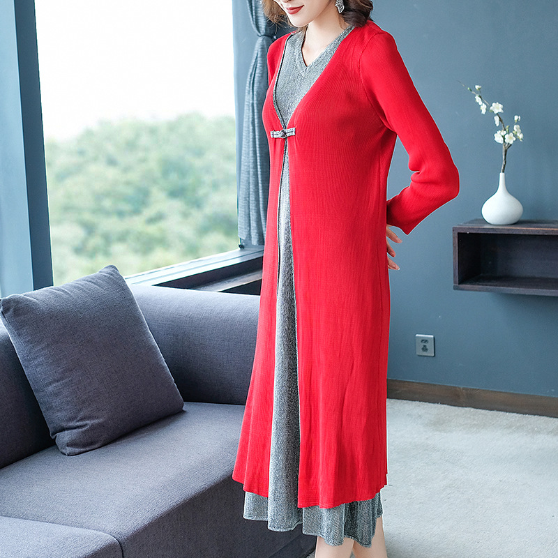 Autumn Women Pleated Fashion New Tidal Loose Big Size Dress