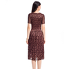 High End Original Wrinkle Short Sleeve Long Fashion Big Size Women's Dress.