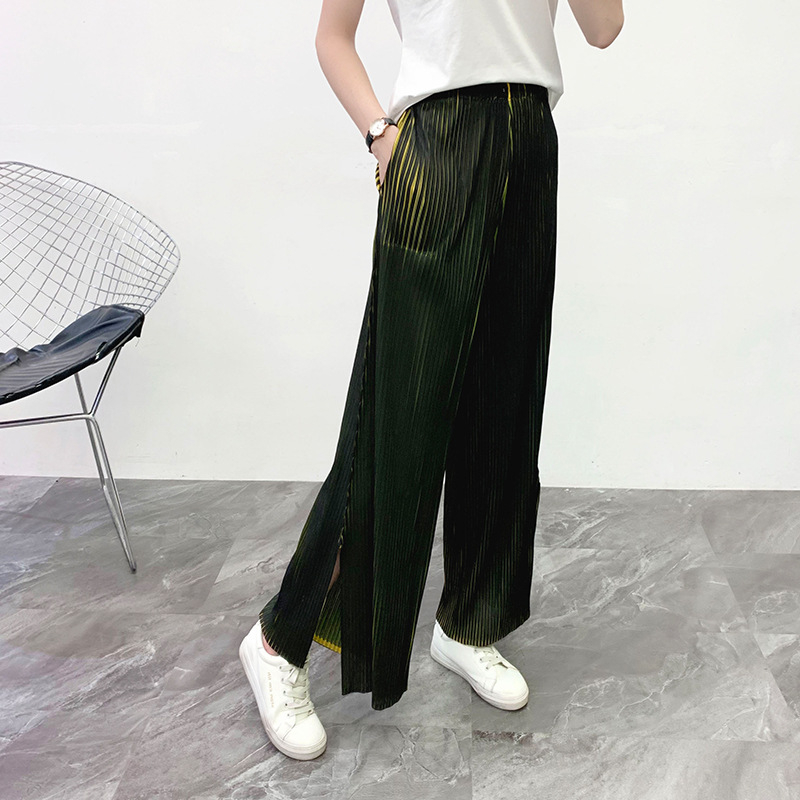 Women Pleated Solid Color Pleated Pants 2020 Spring New Casual Pants Large Wide Leg Pants