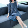 Women Pleated Fashion New Loose Lady Tidal One Piece Long Popular Dress