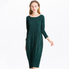Women Pleated Dress Big Size Long Sleeves Tidal Popular Dress