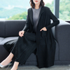 Winter Autumn Women Pleated Long Coat Loose Big Size Jacket