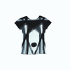 Women Printed T-shirt Women's New Summer Pleated Bottomed Short Sleeve Tops