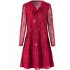 Women Red Large Embroidered Dress 2020 Spring New Loose Pleated A-line Dress