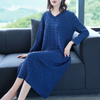 Winter Autumn Women Pleated Fashion New Tidal Loose Big Size Embroidery Popular Dress