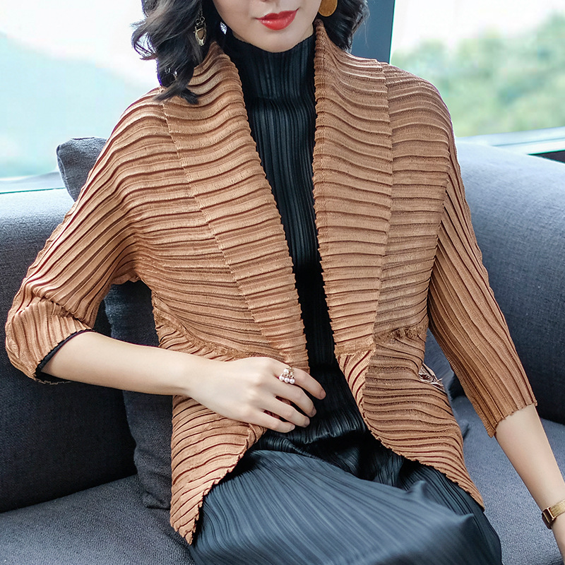 Women Pleated Fashion New Tidal Popular Tops Jacket Coats
