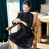 Spring 2020 Big Size Slim Dress Ear Edge New Women's Loose Pleated Dress