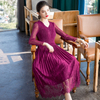 Spring Trend 2020 Slim Large Dress New Style Lace Based Pleated Dress