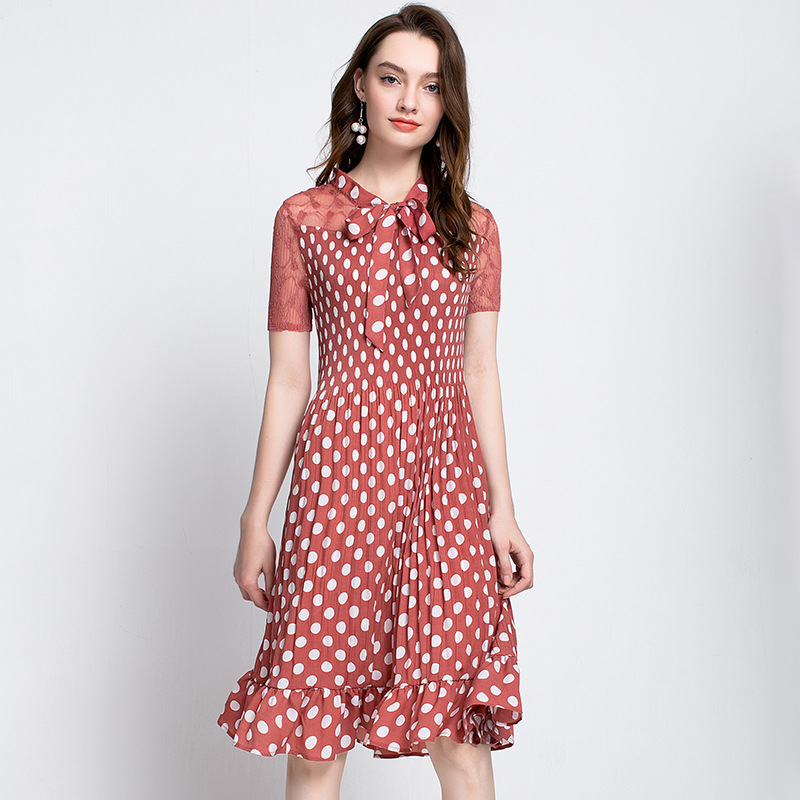 Women Pleated Fashion New Chiffon Summer Fine Dresses