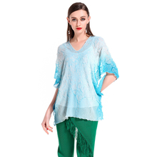 Women Pleat Chiffon Fashion Original Plus Size Summer Tops Girl Shirts