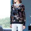 Spring Autumn Women Fashion New Tidal Print Loose Big Size Chiffon Popular Tops Shirts