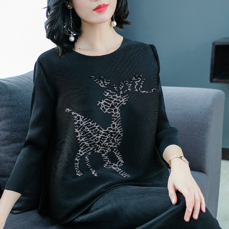 Spring Women Pleated Fashion New Arrival Casual Tops Big Size Shirts