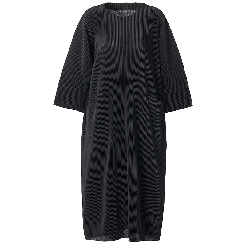 Spring Autumn Women Pleated Fashion New Big Size Casual Popular Dresses