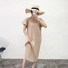 Pleated Dress Summer 2020 New Apricot Design Sense A-line Dress