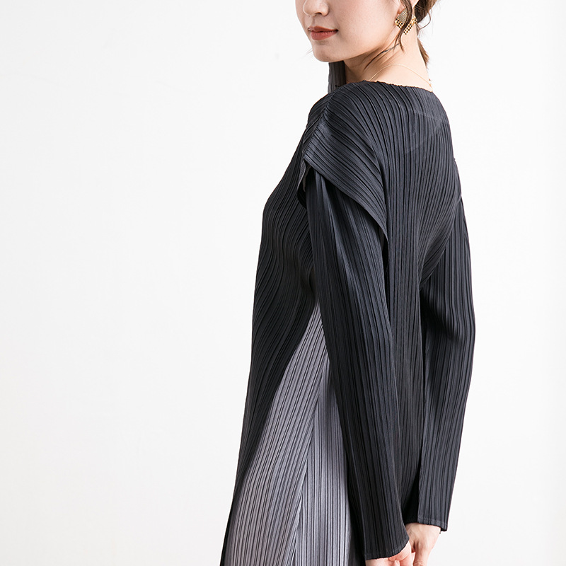 Design Sense Top Women's Spring Autumn New Pleated Shirts
