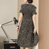 Fashion Printed Large-size Pleated Dresses Summer 2019 New Women's Elegant Dresses