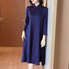 Middle-aged Mother Cheongsam Improved Dress Spring Dress 2021 New Women's Loose Pleated Dress