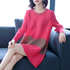 Women Pleated Fashion New Patchwork Loose Big Size Tidal Dress