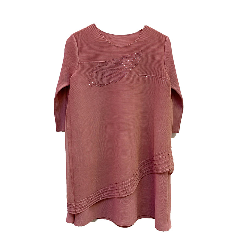 Women Spring 2020 Pleated Loose Big Size Fashion Dress