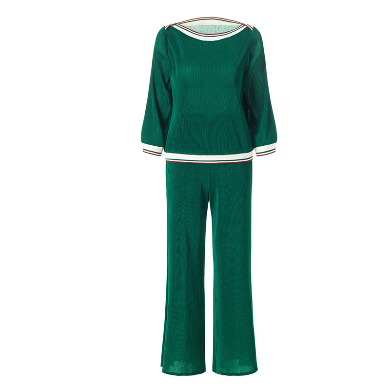 Pleated Sports Suit 2020 Spring New Women's Loose Large T-shirt Fashion Wide Leg Pants Two Pieces Clothing Sets