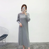 Pleated Dress Spring And Summer 2020 New Relaxed Large Solid Base Dress