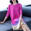 Women Fashion Printed New Spring Dress Large Loose Pleated Dress