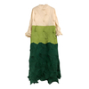 Spring Summer Women Diamond Pleated Dress New Color Contrast Straight Dress
