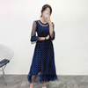 Pleated Polka Dot Dress Spring 2020 New Temperament Red Dress