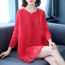 Spring Women Fashion New Pleated Loose Tidal Lady High End Dress
