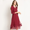 Autumn Women Pleated Fashion New Tidal Popular Elegant Dress