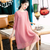 Women Embroidered Beaded Large Pleated Dress 2020 Spring New Loose Dress