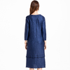 Spring Autumn Women Fashion New Pleated Popular Long Sleeves Dress