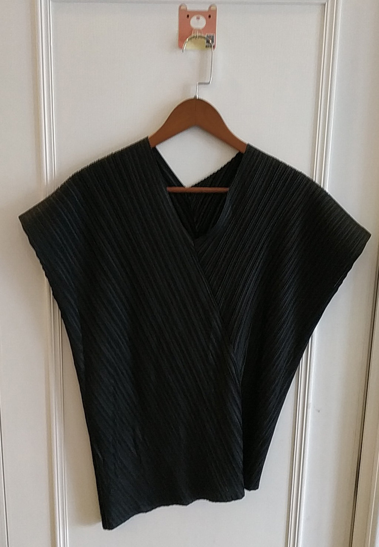 Women Shirt Summer New Style Loose Big Size Pure Colour Pleated Tidal Tops