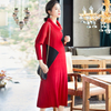Foreign Color Contrast Festive Dress 2020 Spring New Pleated Patchwork Dress