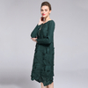 Pleated 2020 Spring Summer Loose Long Sleeve High End Luxury Petal Dress