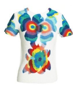 Women Printed T-shirt Women's New Summer Pleated Bottomed Short Sleeve Tops