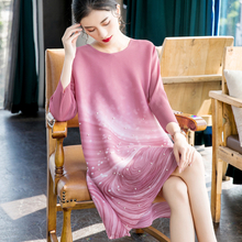 Spring Women Fashion New Popular Big Size Loose Dress Pleated Dress