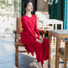 Women's Long Irregular T-shirt Fashion Casual Two Piece Suit 2020 Spring New Loose Big Suit Pants