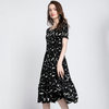 Women Summer Fashion New Print Pleated Popular Dress