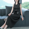 Summer Women Pleated Fashion New Tidal Dress Sleeveless Loose Big Size Dress