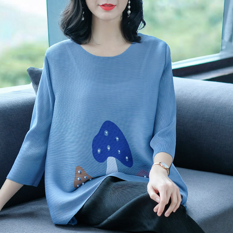 Women Pelated Fashion New Casual Loose Big Size Shirts Tops Tidal Wear