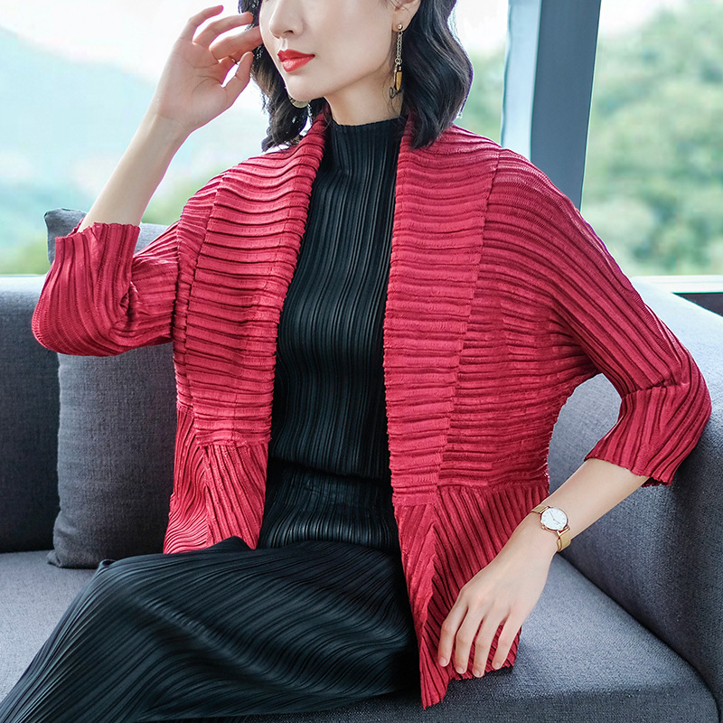 Women Pleated Fashion New Tidal Popular Tops Jacket Coats