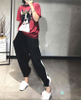 Women Pleated Casual Popular Tidal Full Length Casual Loose Elastic Pants Trousers