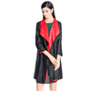 New Tidal Pleated Coat Reversible Fashionable Women's Turn-down Collar A-line Lady Popular Jacket