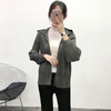 Women Pleated Hooded Jacket Autumn 2019 Zip Windbreaker Loose Large Pleated Coat